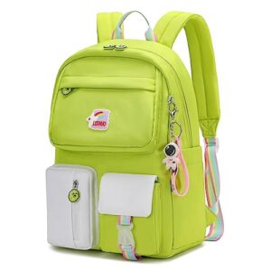 auobag backpacks for girls backpack for school suitable ages 6-8 kids - pass cpsc certified - gift cute pendant (green)