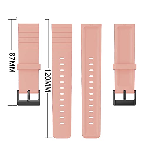 Lamshaw Compatible for Mindrose Smart Watch Band, Silicone Sport Replacement Soft Band Wristbands Straps Compatible with Mindrose H80 1.47 inch Smart Watch Fitness Tracker (Pink)