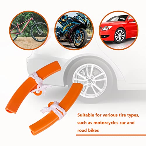 Car Tire Changing Rim Protector, 5 Pcs Wheel Changing Rim Savers, 15cm Auto Tire Changer Guard Edge Saver Tool, Fixing Tyre Rim Protective Cover for Motorcycle, SUV Orange