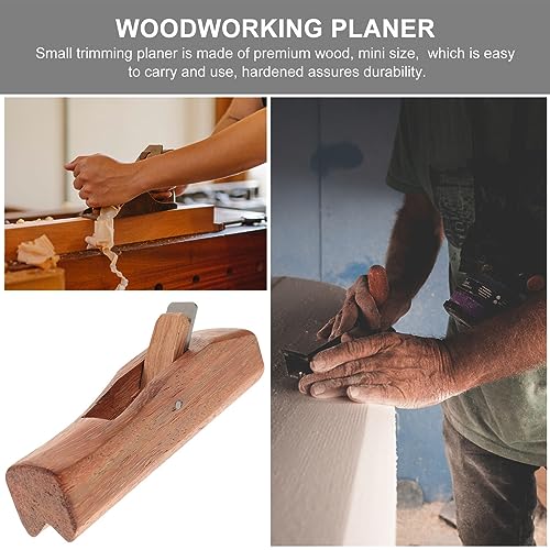 OSALADI Wood Hand Plane Mahogany Angle Handheld Planer Portable Shoulder Plane Small Hand Planer Wood Shaving Tool Hand Planes for Woodworking Bench Plane Trimming