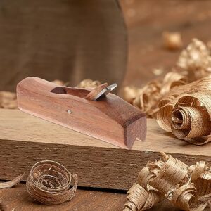 OSALADI Wood Hand Plane Mahogany Angle Handheld Planer Portable Shoulder Plane Small Hand Planer Wood Shaving Tool Hand Planes for Woodworking Bench Plane Trimming