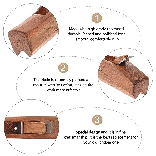 OSALADI Wood Hand Plane Mahogany Angle Handheld Planer Portable Shoulder Plane Small Hand Planer Wood Shaving Tool Hand Planes for Woodworking Bench Plane Trimming