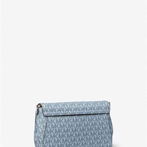 Michael Kors Medium Logo Convertible Crossbody Bag (Blue Navy)