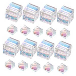 Didiseaon 180 Pcs Jewelry Beads Beaded Jewelry Bulk Glass Beads Bracelet Accessories Cube Glass Charms Jewelry Finding Bead Gemstone Beads Ab Beads Loose Beads Bracelet Making Kit Delicate