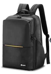 vpbage travel laptop backpack for men, lightweight casual anti-theft backpack, double laptop compartments with sleeve, slim waterproof computer bag