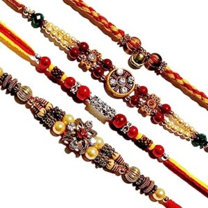 Set of 4 Rakhi | Rakhi for Brother | Premium Rakhi | Raksha Bandhan Rakhi | Pack4-2