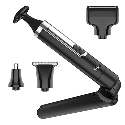 SURKER Body Trimmer Mens Electric Back Shaver Body Grooming kit Facial,Arm,Chin Beard Trimmer Cordless Hair Clipper with Adjustable Extension Handel Waterproof