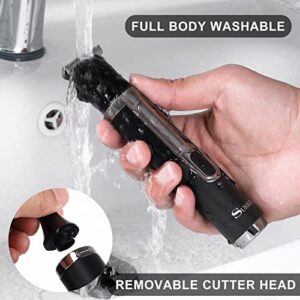 SURKER Body Trimmer Mens Electric Back Shaver Body Grooming kit Facial,Arm,Chin Beard Trimmer Cordless Hair Clipper with Adjustable Extension Handel Waterproof