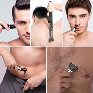 SURKER Body Trimmer Mens Electric Back Shaver Body Grooming kit Facial,Arm,Chin Beard Trimmer Cordless Hair Clipper with Adjustable Extension Handel Waterproof