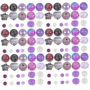 COHEALI Gemstone Beads for Jewelry Making Bracelets Beads 3pcs 2 Mixed Bead Suit Jewelry Necklace DIY Crafts Accessories Beads Plastic Purple Bracelet Bracelets Kit