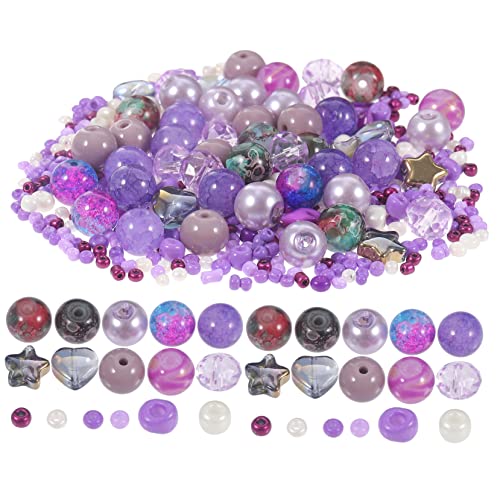 COHEALI Gemstone Beads for Jewelry Making Bracelets Beads 3pcs 2 Mixed Bead Suit Jewelry Necklace DIY Crafts Accessories Beads Plastic Purple Bracelet Bracelets Kit