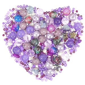 COHEALI Gemstone Beads for Jewelry Making Bracelets Beads 3pcs 2 Mixed Bead Suit Jewelry Necklace DIY Crafts Accessories Beads Plastic Purple Bracelet Bracelets Kit
