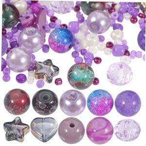 COHEALI Gemstone Beads for Jewelry Making Bracelets Beads 3pcs 2 Mixed Bead Suit Jewelry Necklace DIY Crafts Accessories Beads Plastic Purple Bracelet Bracelets Kit