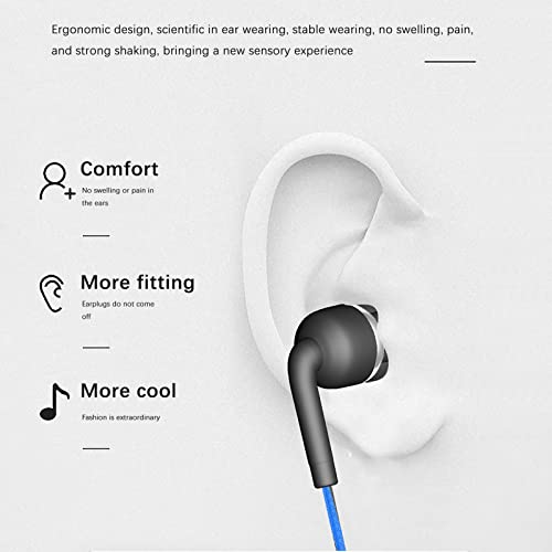 FUELEGO Fashion Noise Canceling Wired Headphones with Mic 3.5mm Portable Wired Headphones for iOS Android Smartphone Laptop MP3 Gaming Walkman (White)