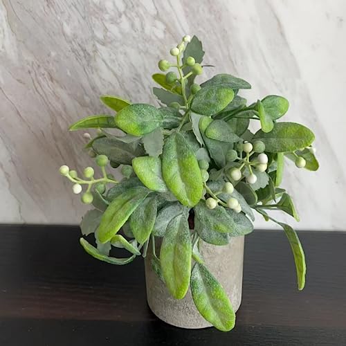 Daxi Events 3 Pack Mini Potted Artificial Plants,Fake Greenery Plants, Faux Plastic Plants Topiaries Indoor,Small Decor for Home Bathroom Farmhouse Office Room Desk Shelf Table Centerpieces