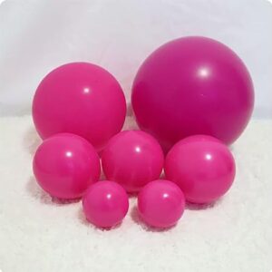 Hot Pink Balloons Garland Kit 105pcs 5/10/12/18 Inch Different Sizes Dark Fuschia Pink Balloon Arch for Baby Shower Birthday Party Decorations