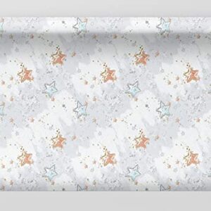 Viola Grace Shop Princess Star Printed Gift Wrapping Papers Sheet - Easter Treat Boxes | Baby Shower | Baby Girl Birthday - Gift Wrapping Paper, Pack of 3 Sheets