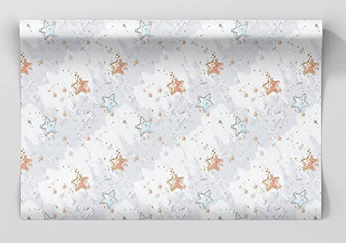 Viola Grace Shop Princess Star Printed Gift Wrapping Papers Sheet - Easter Treat Boxes | Baby Shower | Baby Girl Birthday - Gift Wrapping Paper, Pack of 3 Sheets