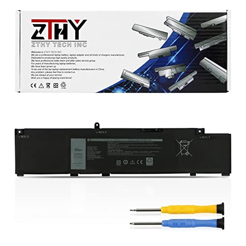 ZTHY MV07R Laptop Battery Replacement for Dell G3 15 3500 3590 3700 3790 G5 5500 5505 SE Series Notebook 72WGV 072WGV W5W19 0W5W19 JJRRD 0JJRRD PN1VN M4GWP 266J9 68Wh 15.2V 4250mAh 4-Cell