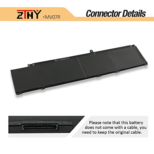 ZTHY MV07R Laptop Battery Replacement for Dell G3 15 3500 3590 3700 3790 G5 5500 5505 SE Series Notebook 72WGV 072WGV W5W19 0W5W19 JJRRD 0JJRRD PN1VN M4GWP 266J9 68Wh 15.2V 4250mAh 4-Cell