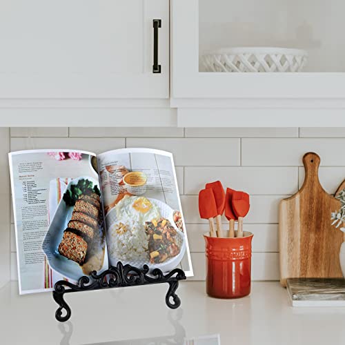 MOLIGOU Cast Iron Cookbook Stand, Recipe Book Holder, Display Stand Holder for Photo Album, Tablet