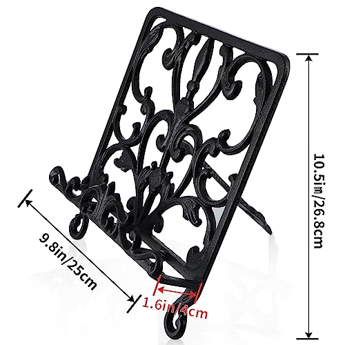 MOLIGOU Cast Iron Cookbook Stand, Recipe Book Holder, Display Stand Holder for Photo Album, Tablet