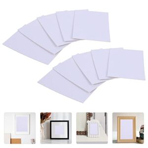 EXCEART Pre-Cut Picture Mat 20Pcs White Picture Mat Pre Cut Display Photo Frame Mat Cutting Mat Board for Photo Picture Artwork Opening Mat