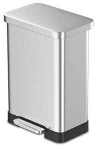 20 gallon trash can, stainless steel step on kitchen trash can, stainless steel