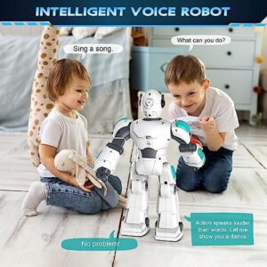 VATOS Remote Control Robot for Kids Extra Large, 15.4" Programmable RC Robot Toy with Sing Dance, Gesture Sensing & Voice Control Smart Robot, Rechargeable Robot for Toddler Boys Girls 3 4 5 6 8+