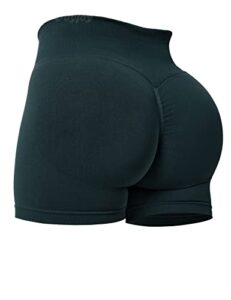 voyjoy women workout shorts 3.6" scrunch butt lifting gym shorts seamless yoga biker shorts