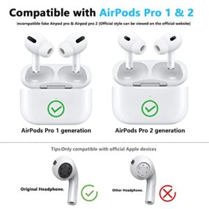 [3-Pair] Replacement Ear Tips for AirPods Pro & AirPods Pro 2nd Generation with Noise Reduction Holewith and Cleaner kit,Cleaning Pen for Airpods 1 2 3 pro/pro 2nd,(Medium - M)