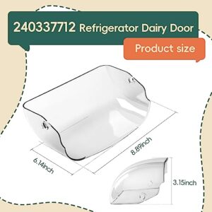 240337712 Refrigerator Dairy Door Compatible with Frigidaire Crosley Kenmore, Exact Replaces 240337703 240337704 240337707 240337708 240337711 2403377(13-20)