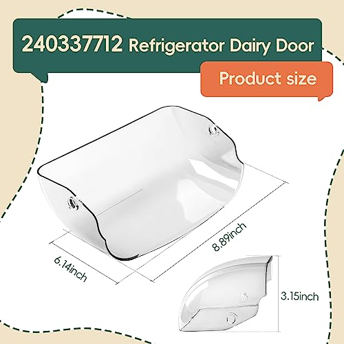 240337712 Refrigerator Dairy Door Compatible with Frigidaire Crosley Kenmore, Exact Replaces 240337703 240337704 240337707 240337708 240337711 2403377(13-20)