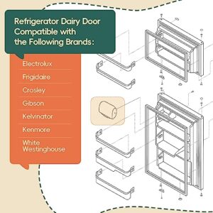 240337712 Refrigerator Dairy Door Compatible with Frigidaire Crosley Kenmore, Exact Replaces 240337703 240337704 240337707 240337708 240337711 2403377(13-20)