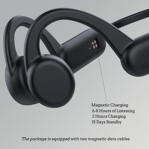 Dsrva Bone Conduction Swimming Headphones IP68 Waterproof Bluetooth V5.2 Built-in 32GB MP3 Sports Ultra Light Headphones for Swimming Running