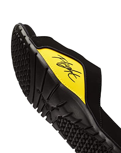 Nike Jordan Hydro IV Retro Men's Slides (Black/Tour Yellow, 8)