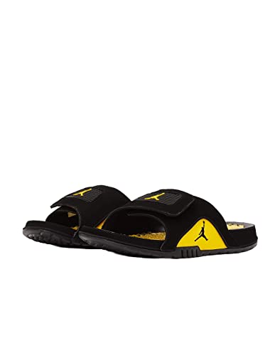 Nike Jordan Hydro IV Retro Men's Slides (Black/Tour Yellow, 8)