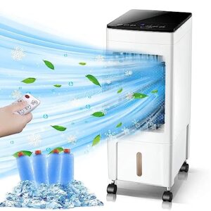 portable air conditioners | 3-in-1 air conditioner portable for room | evaporative air cooler ac unit swamp cooler | portable ac air conditioner with humidifier, remote, 3 speed, 8h timer, big 8l tank