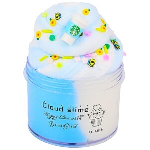 sky blue cloud slime, scented slime kit for girls boys, super soft slime game, diy kids education toy, birthday gift(7oz 200ml)