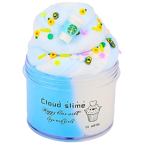 Sky Blue Cloud Slime, Scented Slime Kit for Girls Boys, Super Soft Slime Game, DIY Kids Education Toy, Birthday Gift(7oz 200ML)