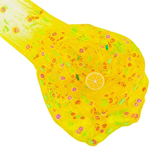 Slime Kit - 4 Pack Clear Slime, with Pink，Blue，Yellow and Orange Clear Crystal Slime, Soft Non-Stick, for Kids Party Favors Gifts Ideas, Stress Relief Toy for Girls and Boys