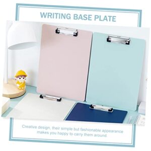 Operitacx 2pcs Writing Pad Pencils Letter File Folders Office File Folders Writing Clipboard A4 Document Holder Exam Paper Clips Writing Base Plate Writing Support Plate Clip Board