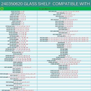 240350620 Glass Shelf 23.67in*16.14in Compatible with crosley, frigidaire, kelvinator, kenmore, white-westinghouse Refrigerator,Replaces PD00000513, 240350656, 240443904, 241711227, 891122, AP2115933