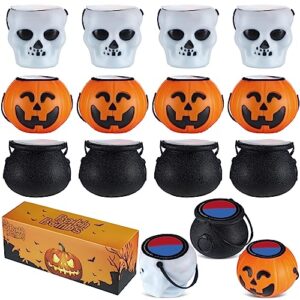 tanlade 12 pcs halloween bath bombs gift for kids set 5 oz witches brew cauldrons pumpkin skull bath bombs scary gift set bath bombs for dry skin fizzies spa kit