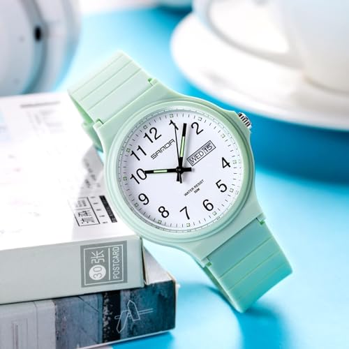 Women's Watch Waterproof Ladies Watches Sport Wrist Watch Nurse Analog Simple Minimalist Casual Watch Dress Wristwatch with Day Date White Black Pink Gold Green Purple