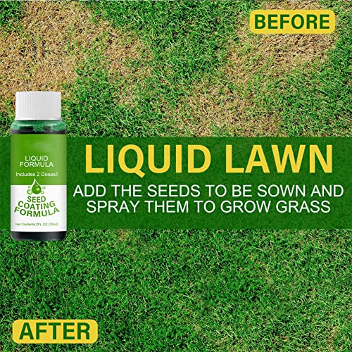 GreenRevive HydroSeeding Lawn Solution, Seed Spray Liquid Natural Green Grass Paint for Lawn, Grass Lawn Repair Spray, Liquid Seeding Grass Lawn Green Spray for Restoring Garden Lawn Dry Spots (8 PCS)