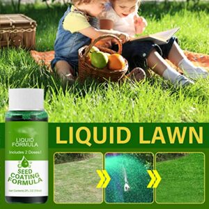 GreenRevive HydroSeeding Lawn Solution, Seed Spray Liquid Natural Green Grass Paint for Lawn, Grass Lawn Repair Spray, Liquid Seeding Grass Lawn Green Spray for Restoring Garden Lawn Dry Spots (8 PCS)