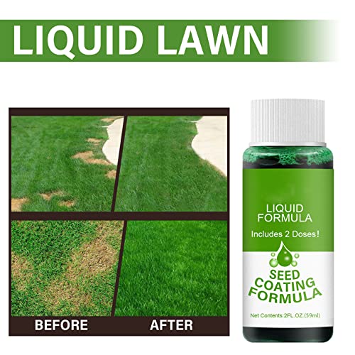 GreenRevive HydroSeeding Lawn Solution, Seed Spray Liquid Natural Green Grass Paint for Lawn, Grass Lawn Repair Spray, Liquid Seeding Grass Lawn Green Spray for Restoring Garden Lawn Dry Spots (8 PCS)