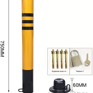 KOAIUS Parking Post, Parking Barrier, for Parking Lot Column Parking Space Lock Floor Lock Thickened Parking Thickened Column Parking Lock and Floor Lock Column Parking