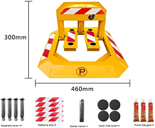 KOAIUS Parking Post, Parking Barrier, for Parking Lot Parking Space Lock, Car Ground Lock, Parking Space Lock, Parking Pile Parking Space Lock Parking